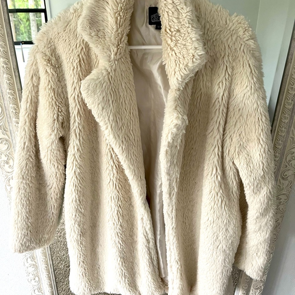 White Faux fur Jacket